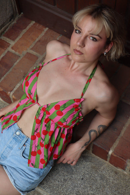 Neckholder top CHERRY