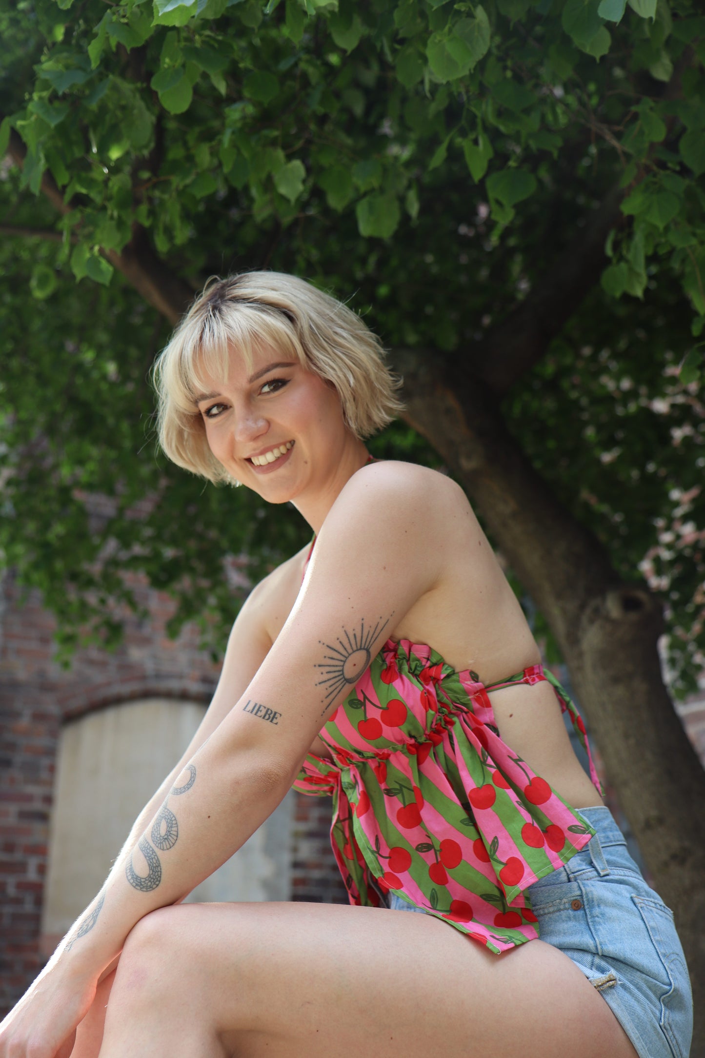 Neckholder top CHERRY